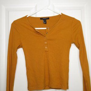 Forever21 Ribbed Long Sleeve Top